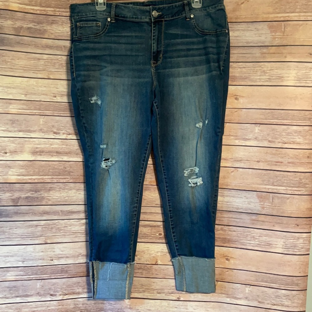 Distressed jeans